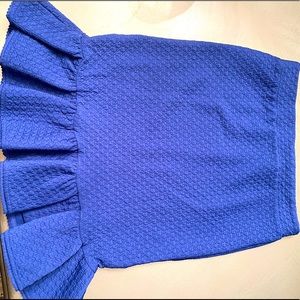 Blue mid length skirt